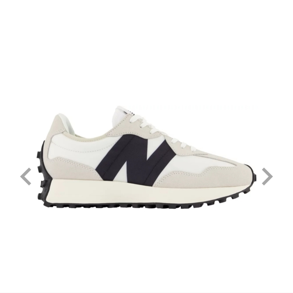 New Balance 327 Sea Salt with white and Black